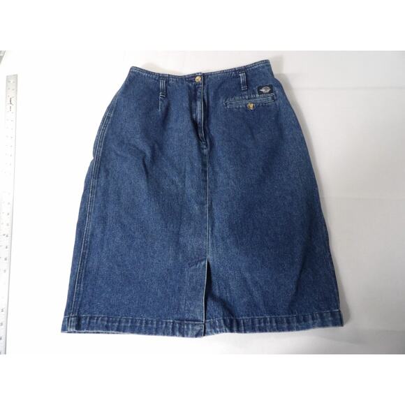 Dockers Denim Skirt Medium Large READ Knee Length Womens High Waisted Pencil V - Picture 7 of 16